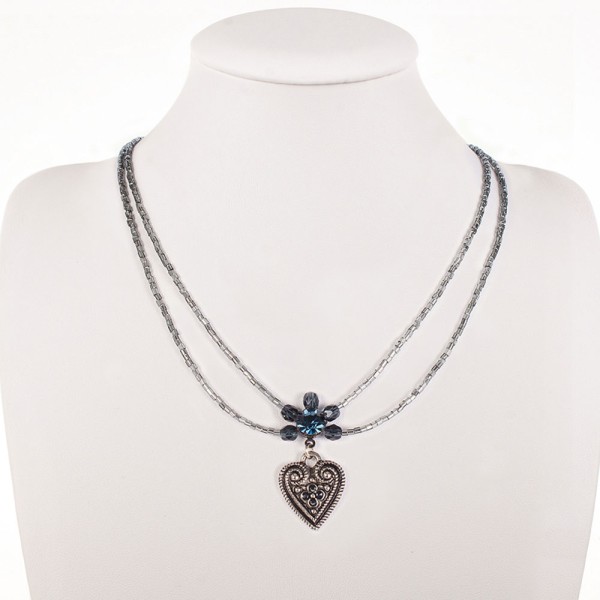 Trachtencollier, 2-reihig mit Herz