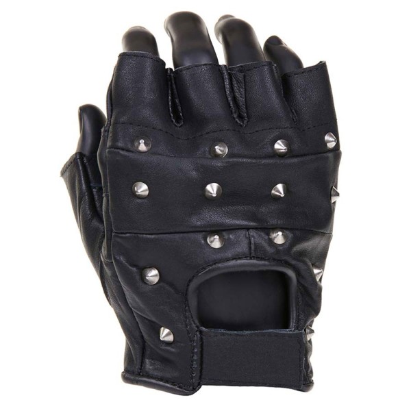 Fingerlose Lederhandschuhe mit Nieten