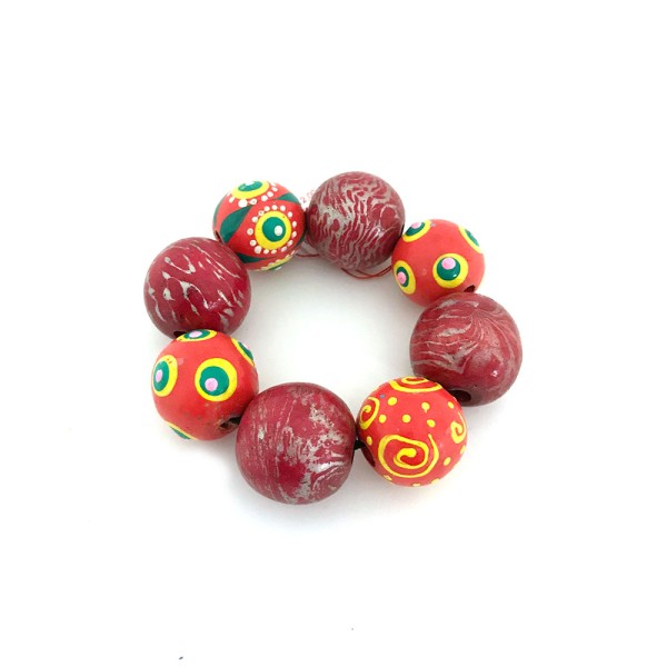 Armreif mit farbige Kugeln