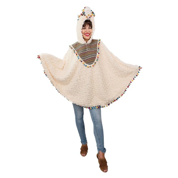 Lama Poncho, für Erwachsene