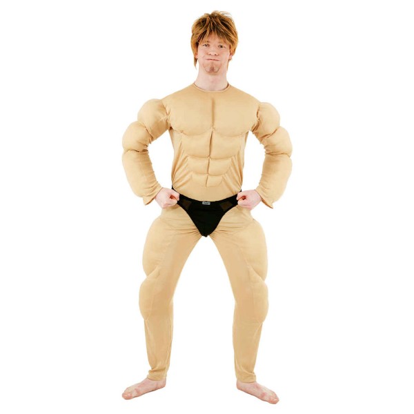 Muskelbody, ganz, hautfarbig