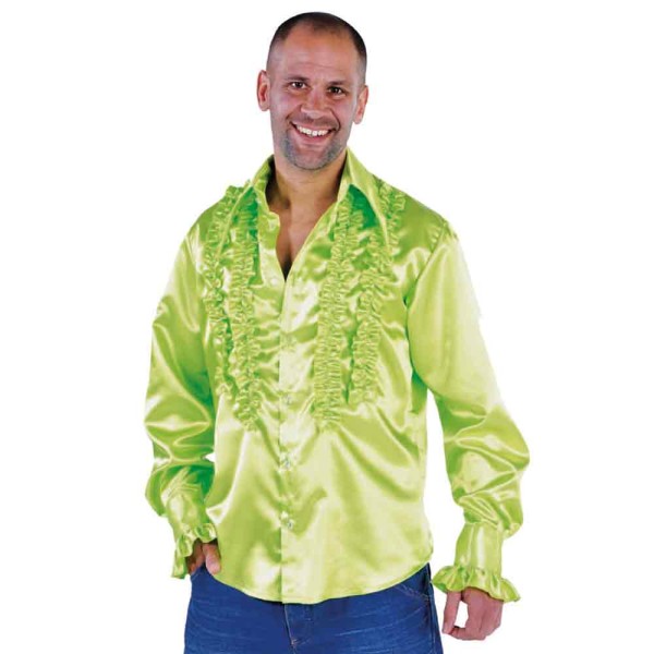 Rüschenhemd, Satin, tailliert