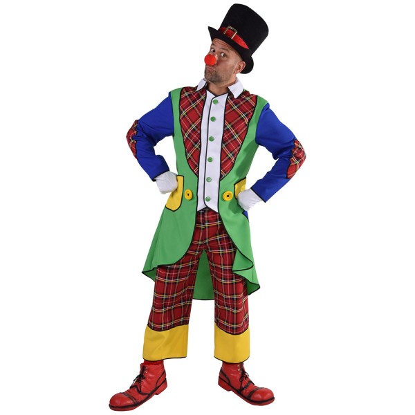 Herren Kostüm Clown Pipo, bunt