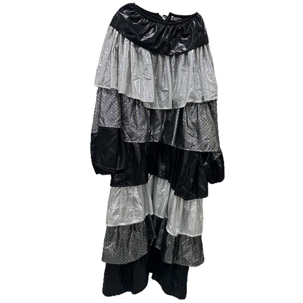 Strassenkleid, Guggekleider, karriert, schwarz/silber