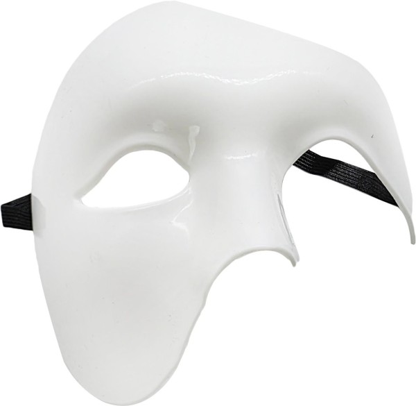 Venezianische Halbgesichtsmaske, weiss