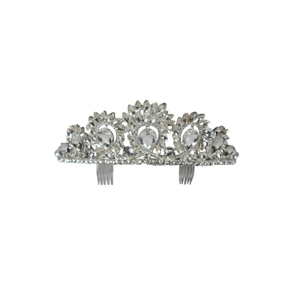 Diadem/Krone Metal, Eleonora, silber