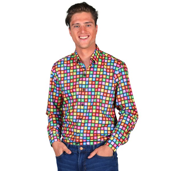 Hemd Discokugel, bunt