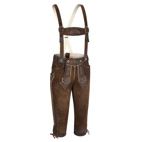 Herren Lederhose Rotwand Antik Nuss, 3/4, braun
