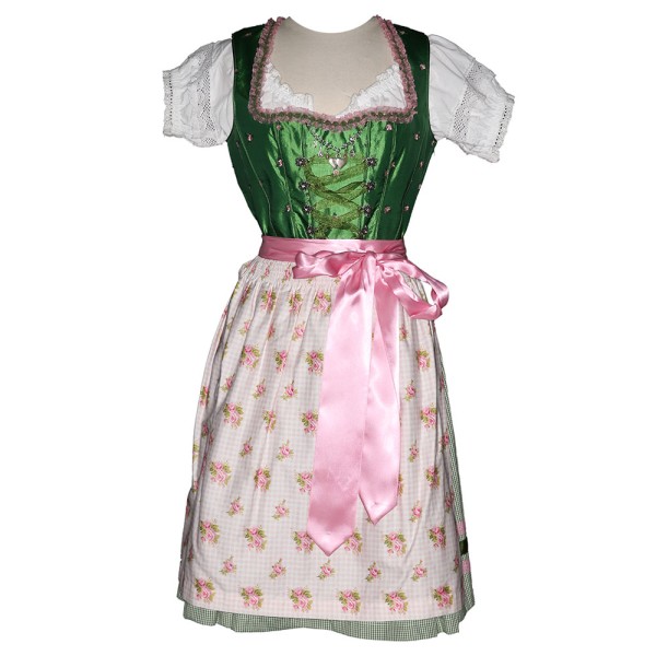 Country Line Dirndl, 60 cm, grün/rosa