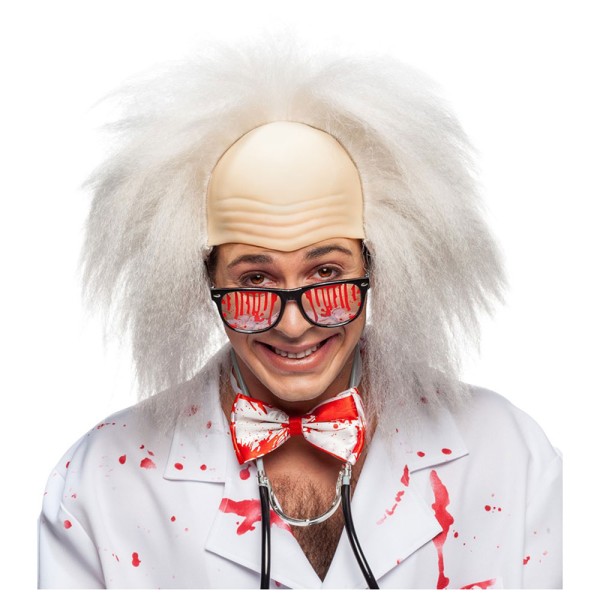 Herren Perücke Professor mit Glatze