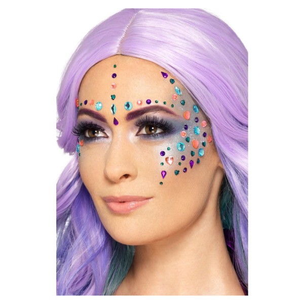 Gesichtsjuwelen, Bogen mit 100 Stück, silber