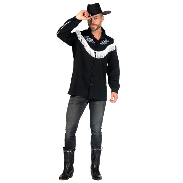 Herren Western Hemd Bobby, schwarz