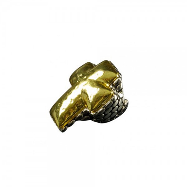 Ring Gold-Kreuz, elastisch/verstellbar