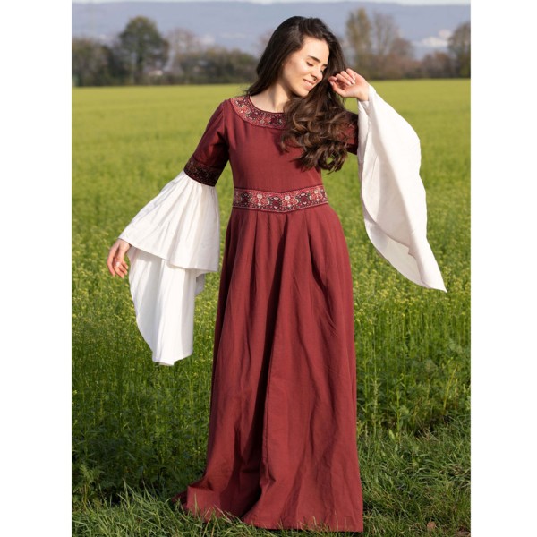 Damen Mittelalter Kleid Yala, Trompetenärmel