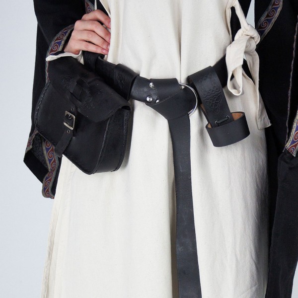 Mittelalter Gurt, Leder, keltischem Muster