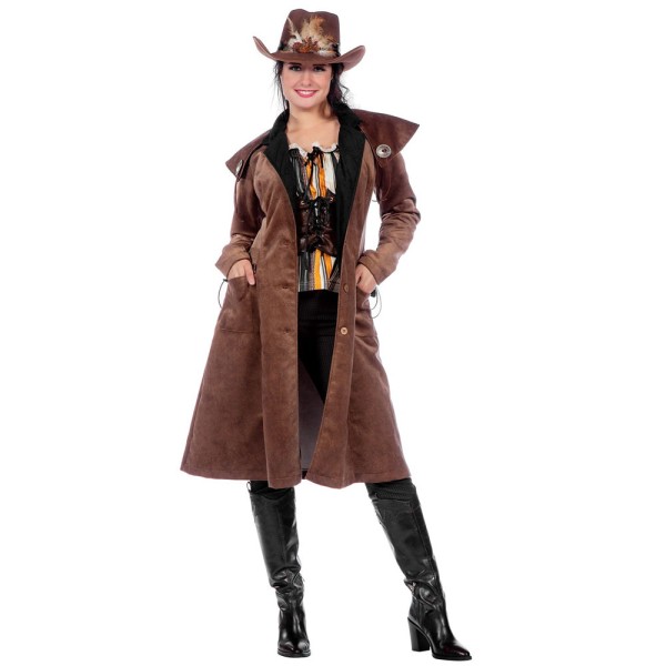 Damen Western Mantel Jane, braun