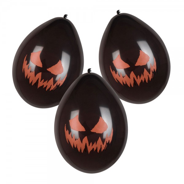 Ballons Creepy Pumpkin, Latex, 6 Stk.