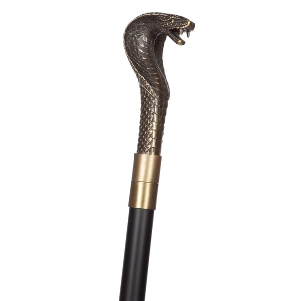 Gehstock Kobra, 2-Teilig, schwarz