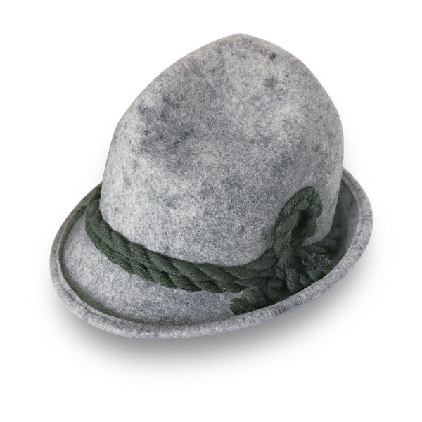 Trachtenhut grau, Kordel olivgrün