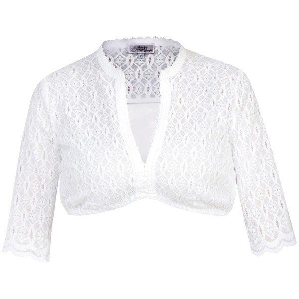 Dirndlbluse Irmgard-Linda, Halbarm, ecru