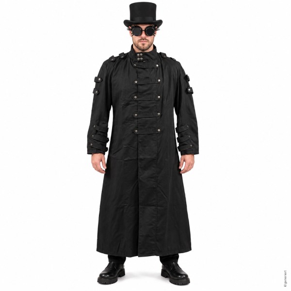 Gothic Steampunk Mantel, schwarz