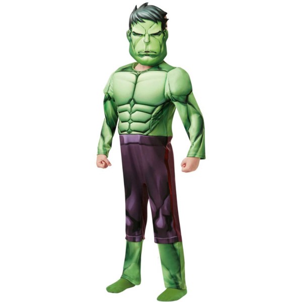 Kinder Kostüm Hulk Deluxe mit Muskeln, grün