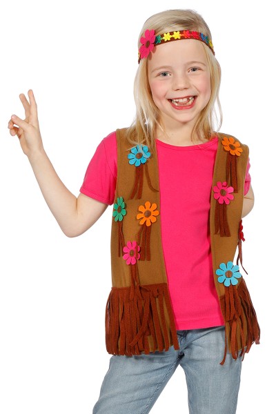 Kinder Hippie Weste, braun