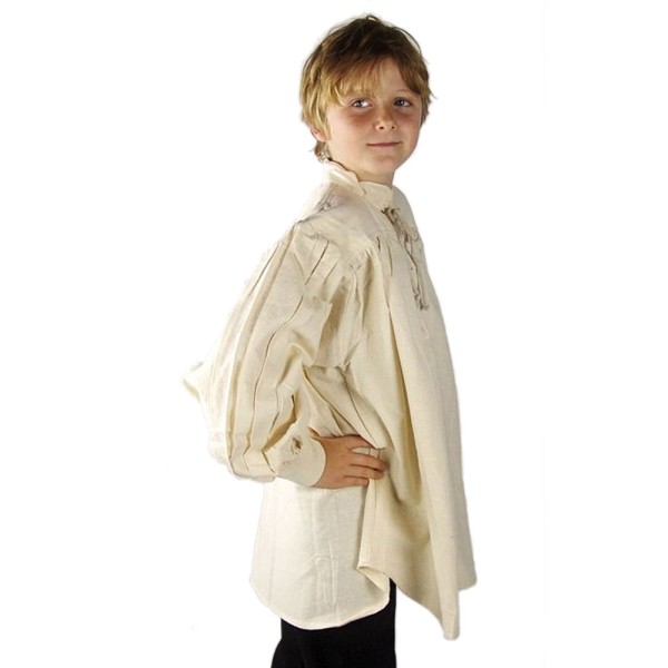 Kinder Mittelalter Stehkragen Schnürhemd