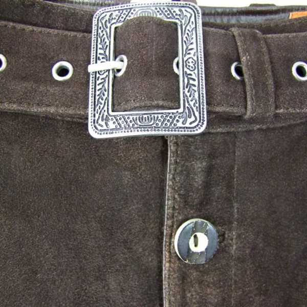 Herren Lederhose Jonas ZV Wild Torf, lang, braun