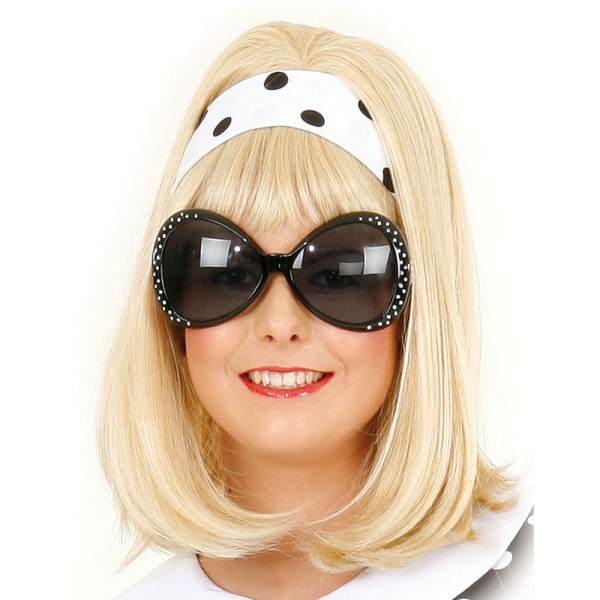 Brille 60's Trendy mit Glitzer Steine