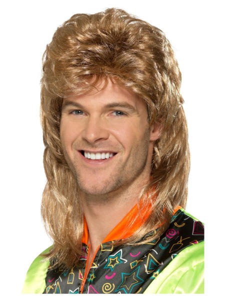 Herren Perücke Vokuhila, braun/blond