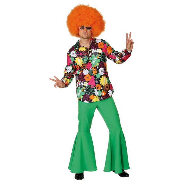 Herren Hemd Hippie Blumenwiese