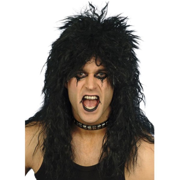 Perücke Hard Rocker, schwarz