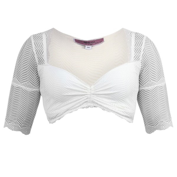 Dirndlbluse Buxheim, Halbarm, ecru