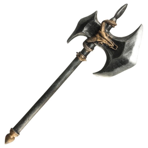 Wikinger Axt, silber/schwarz, 73 cm