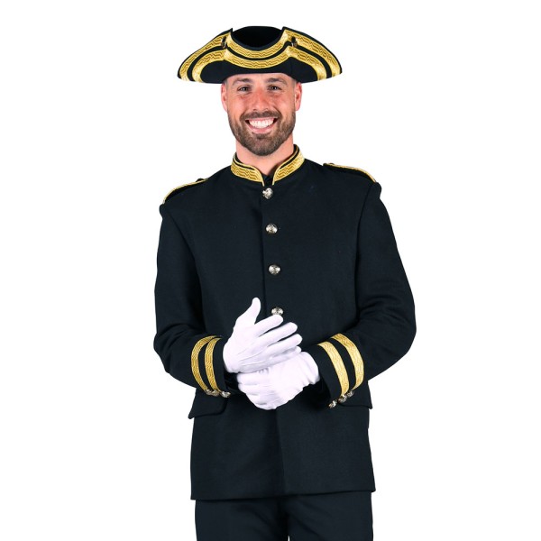 Herren Jacke Tambour Maitre, schwarz/gold