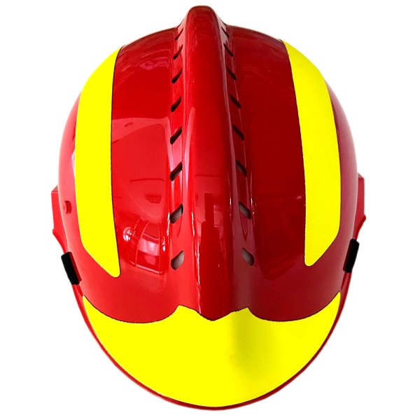 Feuerwehr-Helm, rot, Onesize, verstellbar