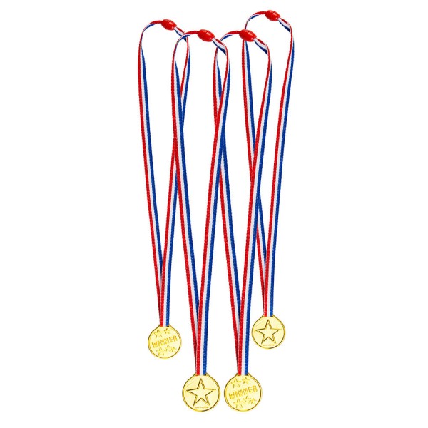 Medaillen Set, 4 Stück, gold