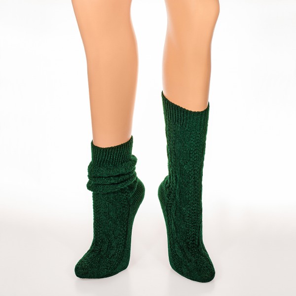 Herren Trachtensocken, kurz, grün