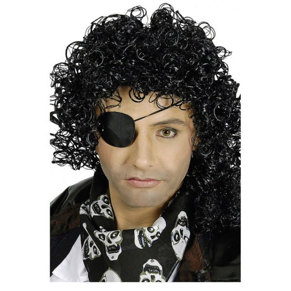 Piraten Augenklappe, Satin, schwarz