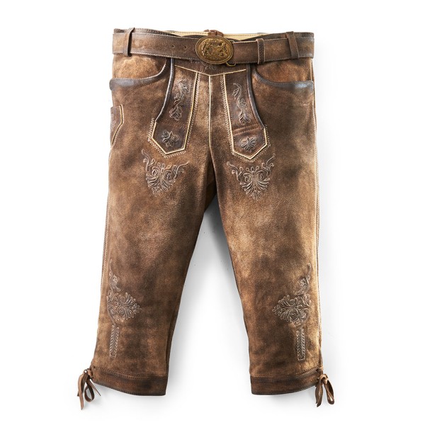 Herren Lederhose Schönsee Antik Ziller, 3/4, braun