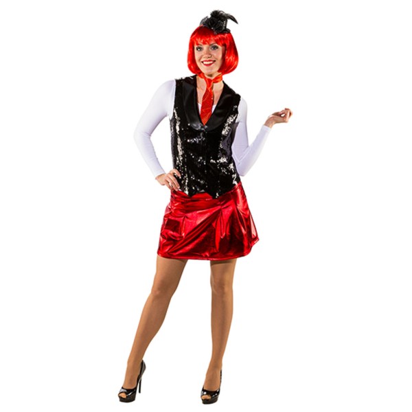 Damen Weste mit Pailletten, schwarz