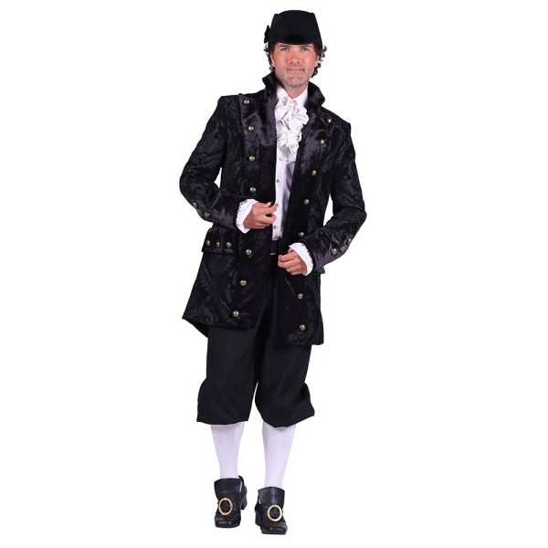 Barockjacke Royale, Herren, schwarz/schwarz