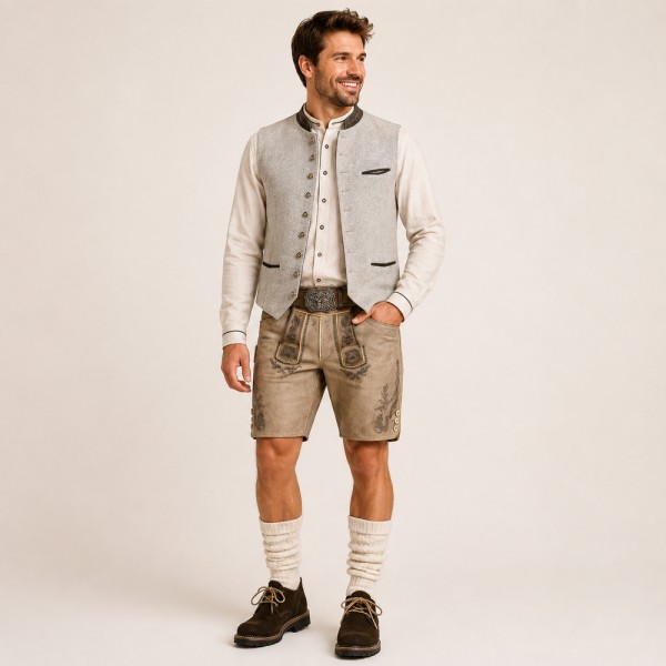 Herren Trachten Weste Westsee, Natur, Wolle
