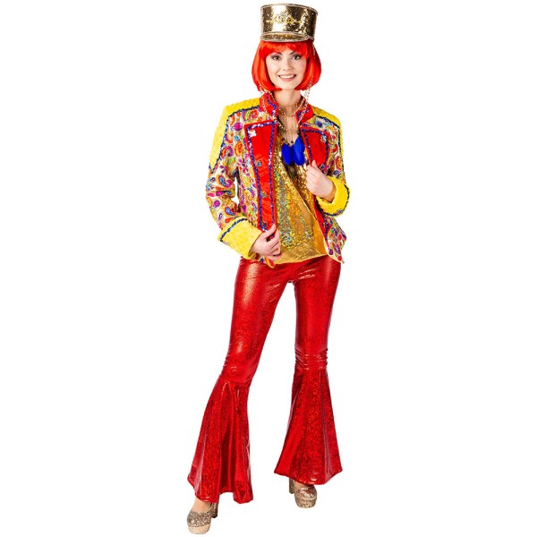 Damen 70's Schlaghose, stretch