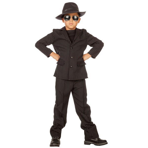 Kinder Anzug Gangster, schwarz