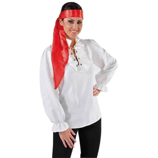 Damen Piraten Bluse mit Rüschen