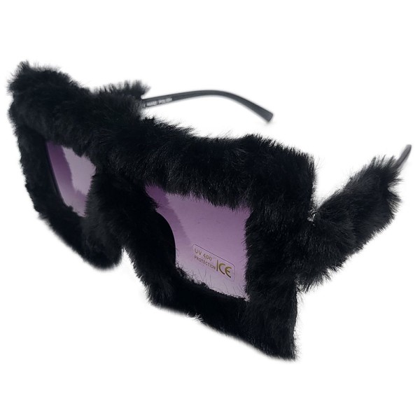 Brille Quadrat mit Fell