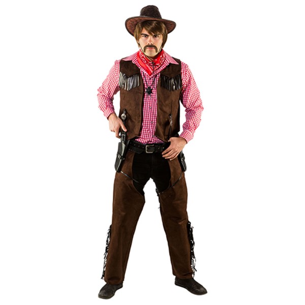 Herren Cowboy Weste, Wildlederimitat