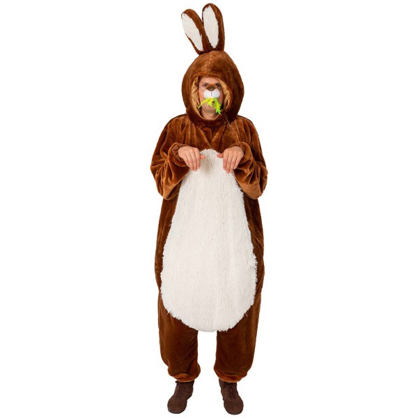 Hoppelhase mit Baucheinsatz und Nase, braun